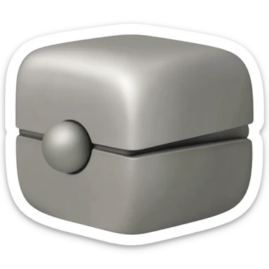 plain cube cowbell sticker
