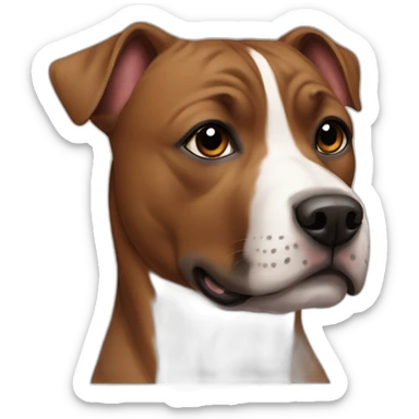 Brown staffy sticker