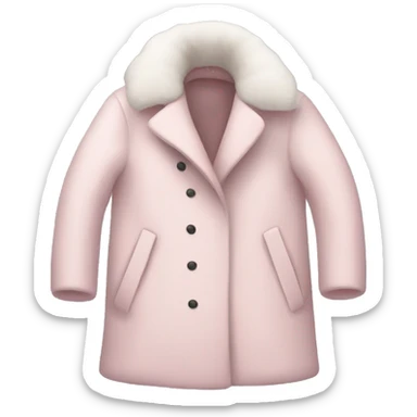 Pale pink winter coat sticker
