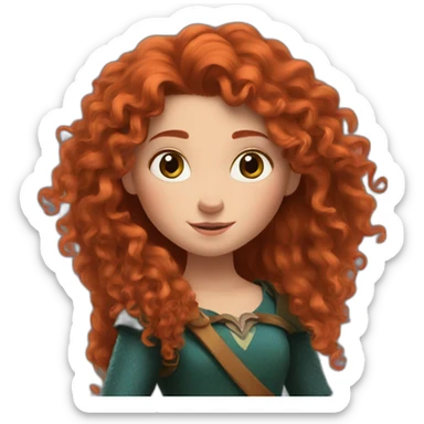 Merida from brave sticker
