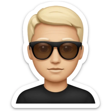 Carita con lentes oscuro sticker