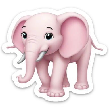 light pink democrat elephant  sticker