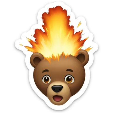 explosion-bear sticker