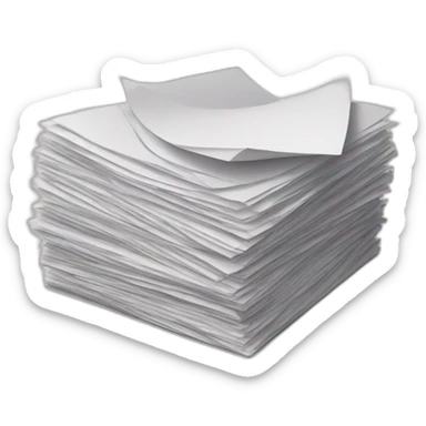 pile of papers sticker