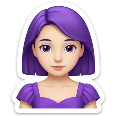 👗🧍‍♀️ merge this emojis the dress should be purple on a girl sticker