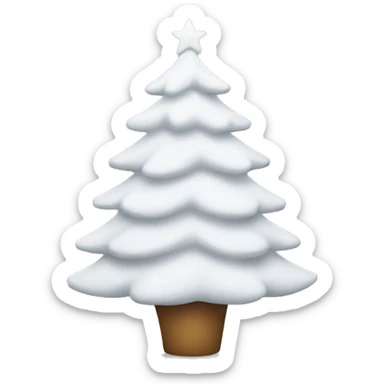 White Christmas tree sticker