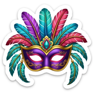 Festival themed Mask sticker