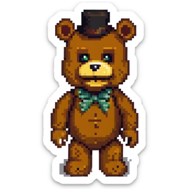 Freddy Fazbear from Five Nights at Freddy's game sticker