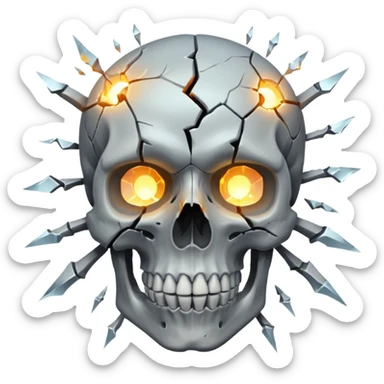 Skull mind blown sticker