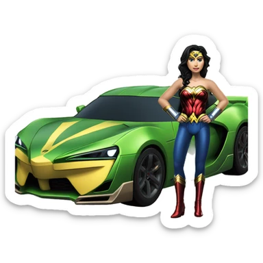 Wonder Woman and HULK’s muscular Toyota 86 hypercar sticker