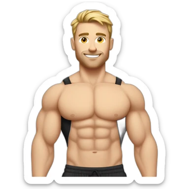 caucasian white muscled guy who always wears black, goes to the gym everyday and works in tech sticker