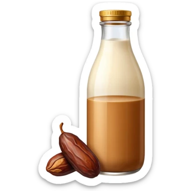 dates milk in a bottle sticker