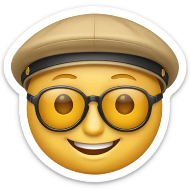 an emogi with sunglasses and reverse cap  sticker
