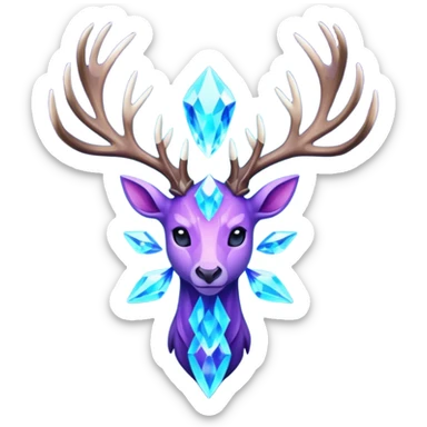 Pokemon legendary cian and purple crystal xerneas sticker