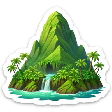 Te fiti island mountain Moana Disney  sticker