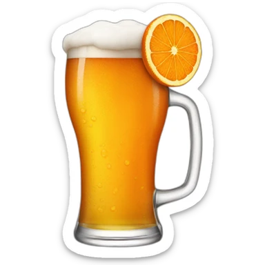 beer orange sticker