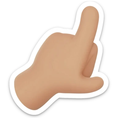 Hand making an a shape sticker