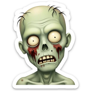 Tired zombie sticker
