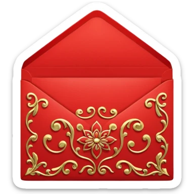 chinese new year red envelope portrait view sticker