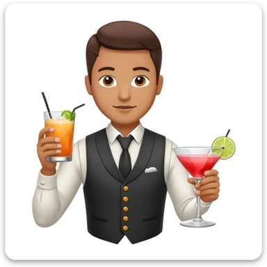 bartender mixing drinks sticker
