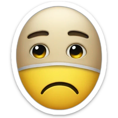 Sad emoji with Mask  sticker