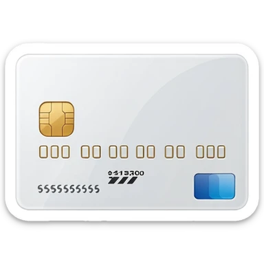 white debit card sticker