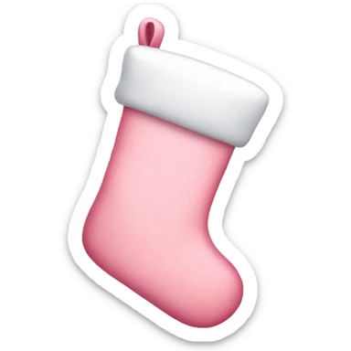  light pink Christmas stocking sticker