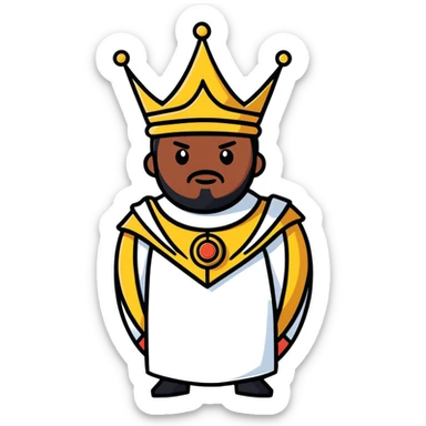 Ebony voodoo king sticker