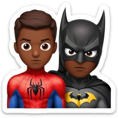 Spiderman et Batman sticker