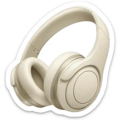 Ivory colored Beats headphones sticker