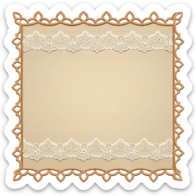  Lace fabric sticker