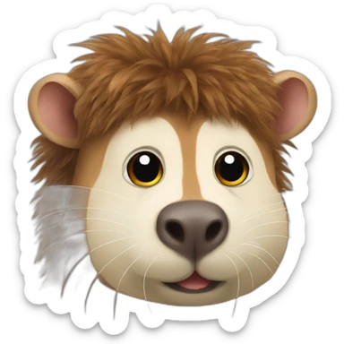 capibara with Bob Marley hair sticker