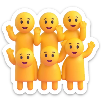 three emoji people in first, second and third place sticker