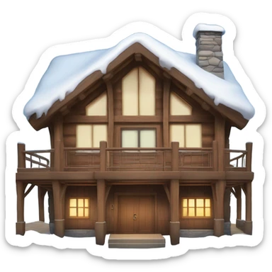 Ski lodge  sticker