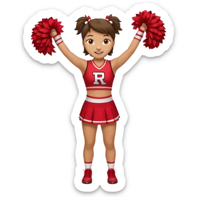 Rutgers full body Cheerleader sticker