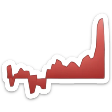 trading red chart sticker