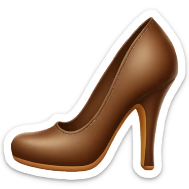 Shoes in brown sticker