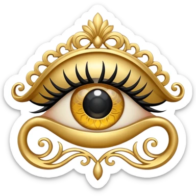 Make a logo with a lash side in the Iranian style and make the logo cool. sticker