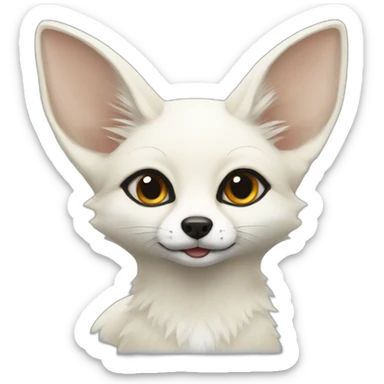 White fennec sticker
