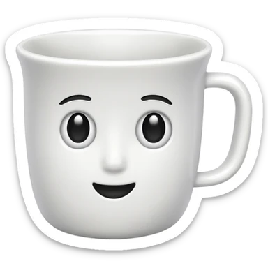 plain cup sticker