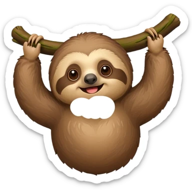 A sloth acting cute sticker