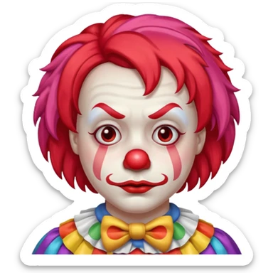 Sad clown emoji sticker