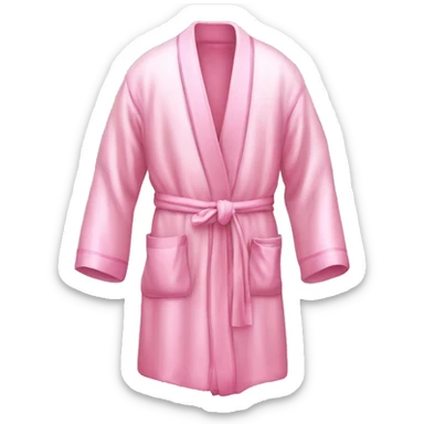 Light pink silk slippers and robe sticker