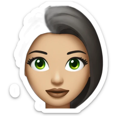 adriana lima with green eyes and laptop sticker