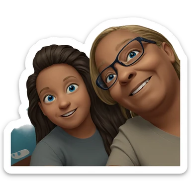 smiling girl with blue eyes sticker