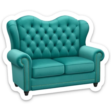 Teal couch sticker