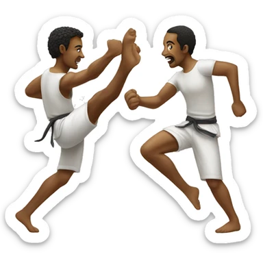 capoeira by two people sticker