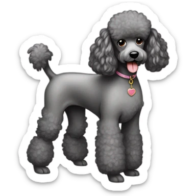Dog Standart Poodle full body sticker