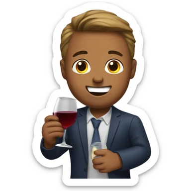 Gavin newsome drinking wine sticker