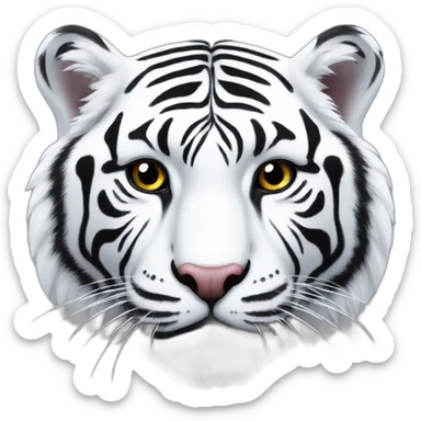white Siberian tiger sticker